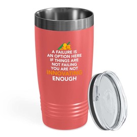Cryptocurrency Coral Viking Tumbler 20oz - A Failure Is An Option - Trader Investing Money Scalping Trade Business Crypto Currency Company Profit