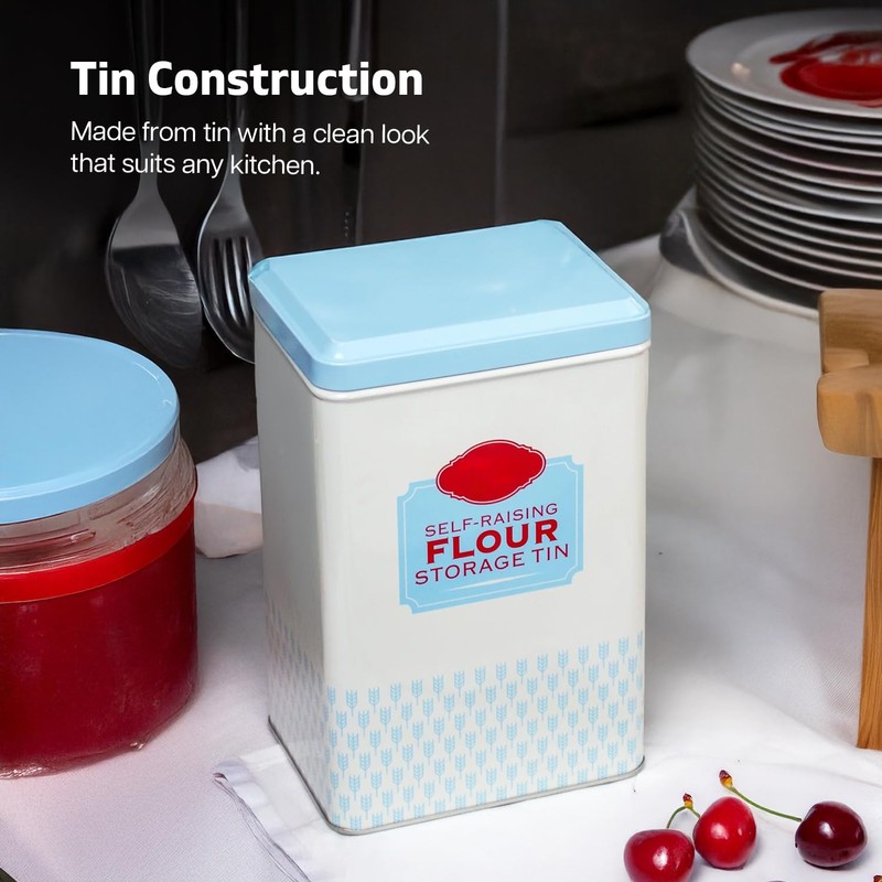 Flour Storage Containers | Self Raising Flour Tin with Lid