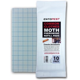 Entopest 9 -Pack Clothes Moth Monitoring Peds – Refill for Room & Wardrobe Hanger Units – For Detection of Tineola bisselliella