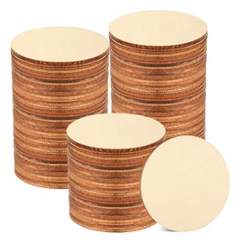 120 Pieces 2 Inch Unfinished Wooden Circles Blank Natural Round Wood Slices Wooden Cutout Tiles for DIY Crafts Home Decoration Painting Staining