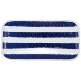 Hasamiyaki 32569 Indigo Aidama Rectangular Dish, Indigo Dyed Tokusa
