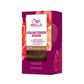 Wella Professionals Color Touch Demi Permanent Hair Colour without Ammonia - Hair Dye with Up to 50% Grey Hair Coverage - Root Kit Including Hair Mask - 6/71 Medium Maple Brown (130ml)