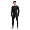 woolcano Men's Merino Thermal Set, 100% Wool Base Layer Lightweight