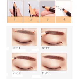 Waterproof Eyebrow Pencil, Professional Makeup Eyebrow Pencil Set for Microblading Waterproof Eyebrow Color (5 Pieces Dark Brown)