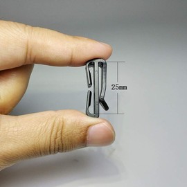 1.0 inch (25 mm) Wide Tape, Belt Clip, Tape Clip, Auxiliary Buckle, Black, Set of 10