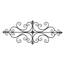 Sintosin Vintage Wrought Iron Wall Decor 45" x 18", Distressed Finish