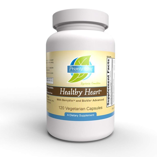 Priority One Vitamins Healthy Heart 120 Vegetarian Capsules - Supporting a Healthy Cardiovascular System.*