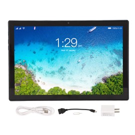 10in Tablet PC 4G Calling Octa Core CPU for Android10 4GB RAM 64GB ROM 5G Dual Band WIFI 6000mAh Battery Tablet 100‑240V Blue US Plug