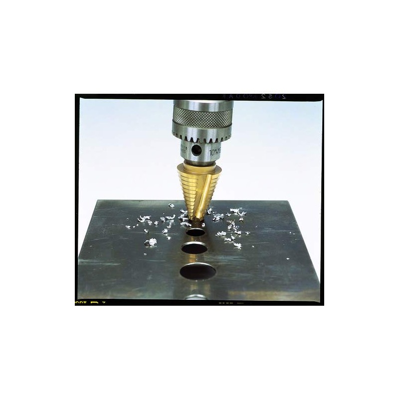 TRUSCO NMS-13G Hex Shaft Step Drill, 2 Blades, Titanium Coating,