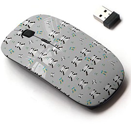 2.4G Wireless Mouse with Cute Pattern Design for All Laptops and Desktops with Nano Receiver - Cartoon Animal Pattern