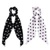 Polka Dot Hair Scrunchies for Women Girl Bowknot Ponytail Holder