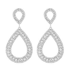 Teardrop Rhinestone Earrings Dangle Sparkly Jewelry Party Prom Wedding Earrings Jewelry Gifts