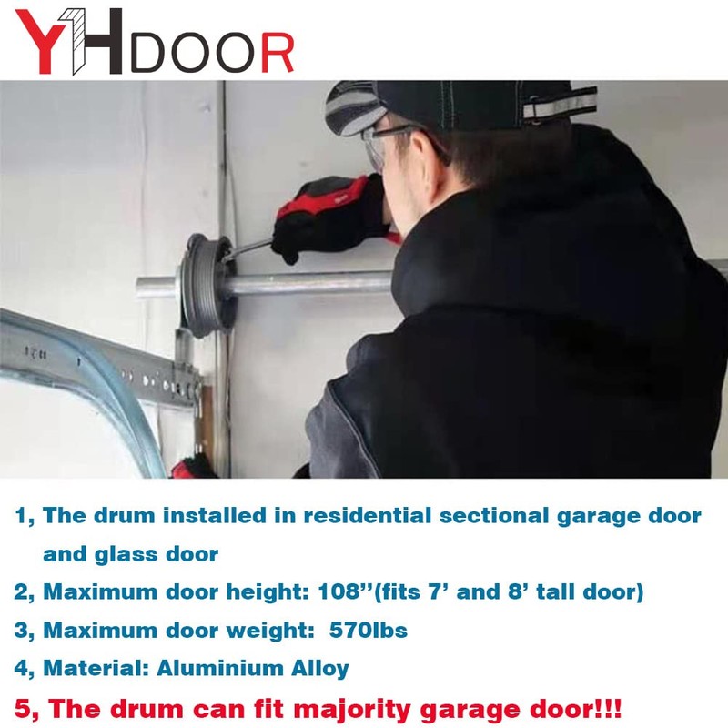 Garage Door Cable Drums Replacement Up to 8 feet High