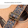 Embroidered Ukulele Strap Ethnic Style Adjustable Length Nylon Leather Comfortable