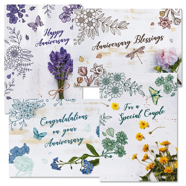 Celebrating Your Anniversary Faith Cards With Scripture- Set of 8