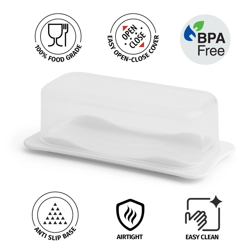 Signoraware Butter Dish with Lid -Butter Keeper Container with Clear