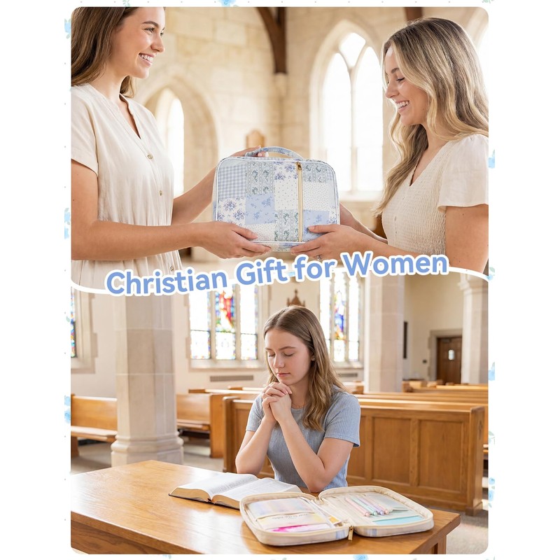 Bafeil Large Bible Cover Case for Women, Bible Case with