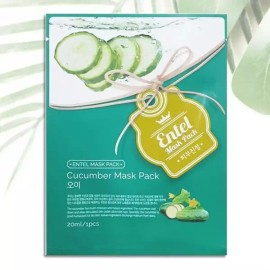 엔텔 1일1팩 오이 모공팩 마스크팩x10팩 수분팩 시트팩 피부진정 마스크팩 Entel 1 Day 1 Pack Cucumber Pore Mask Pack x10 Packs Moisture Pack Sheet Mask Skin Soothing Mask Pack