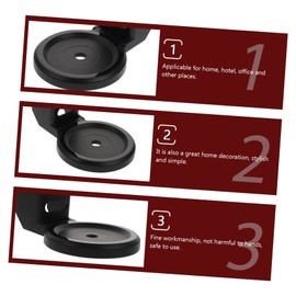 KONTONTY Wall-Mounted Speaker Holder Speaker Bracket Foldable Rack Voice Box Bracket Black