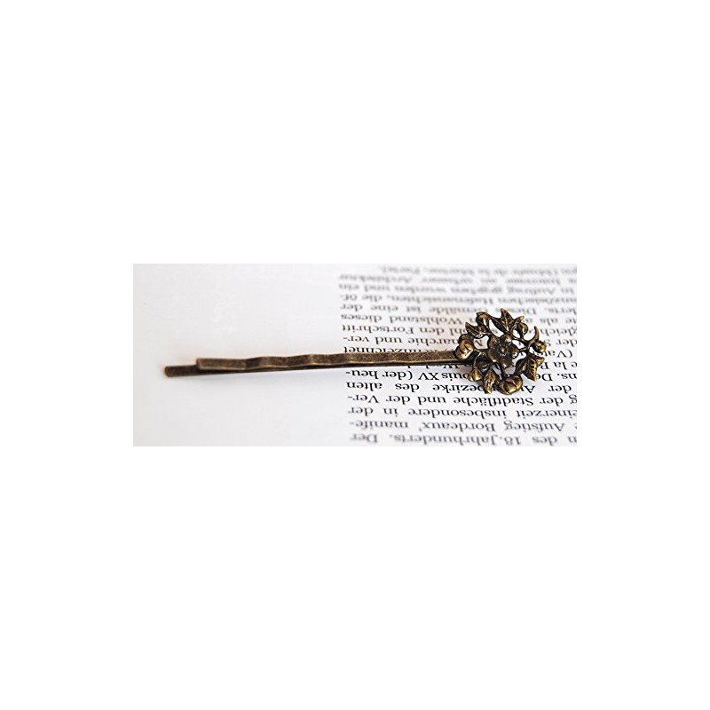 axy Vintage Hair Clip Bronze Colour, Alloy Metal