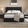 Yaheetech Full Bed Frame Upholstered Bed Frame with Adjustable Diamond