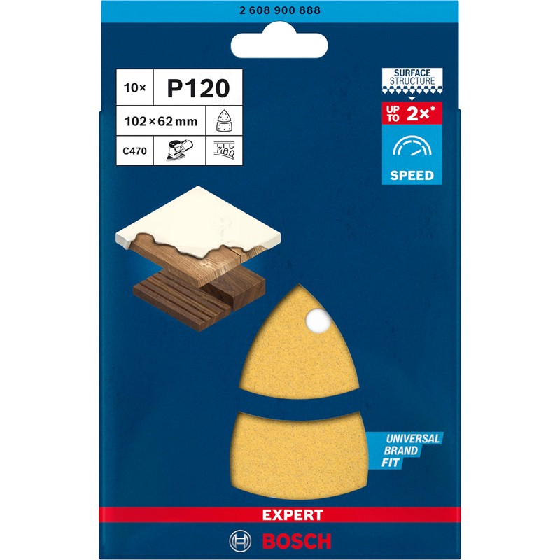 Bosch Professional Expert C470 Sandpaper with 11 Holes (for Hardwood,