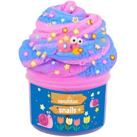 Sanzhituu Cloud Slime for Kids, Slime Kit for Girls Ages 8-12, Toy for Girls and Boys, 7oz. Kids Slime Set Party Kit Goodie Bag Stuffers with Cute Charms, Perfect for Birthday Gift (Pink & Blue)