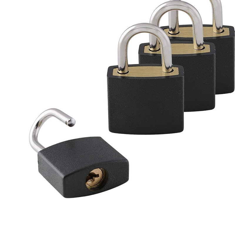 Small Mini Durable Padlock Luggage ABS Covered Solid Brass Body