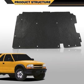 CNNELL Hood Insulation Pad Compatible with Chevy S10 GMC Sanoma 1994-2004, Compatible with Chevy Blazer GMC Jimmy 1995-2005