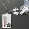 5 thermometer compass keychains Portable key chain