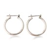 NOVICA Artisan Handmade Sterling Silver Hoop Earrings 1 Inch Indonesia