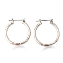 NOVICA Artisan Handmade Sterling Silver Hoop Earrings 1 Inch Indonesia [1.1 in L x 0.1 in W x 1 in D] ' Moonlit Goddess'