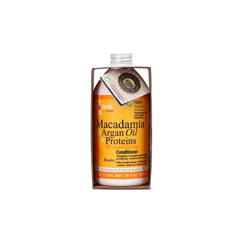 Shampoo shining (500 ml) con macadamia, argan oil y proteinas