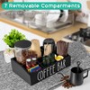 ALELION Coffee Station Organizer for Countertop - 7 Compartments Coffee