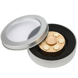 Mini Spinner Pure Copper Detachable with Rotating Bullets Stress Relieving Toys for Adults ChildrenRevolver with Iron Box
