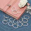 Pocoxll 15Pcs Silver Metal Key Rings, Creative Flat Split Key