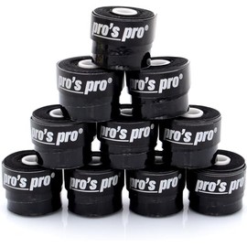Generisch Pros Pro Tennis Grip Tapes Super Tacky Pack of 10 Black