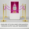 4 PCS Pink Purple Velvet Rope - 5 Ft Barrier