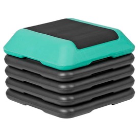 ZENY 16-in Fitness Aerobic Platform High Step Adjustable Exercise Stepper W/4 Risers, Home Gym Workout Equipment Gray - Color: Green