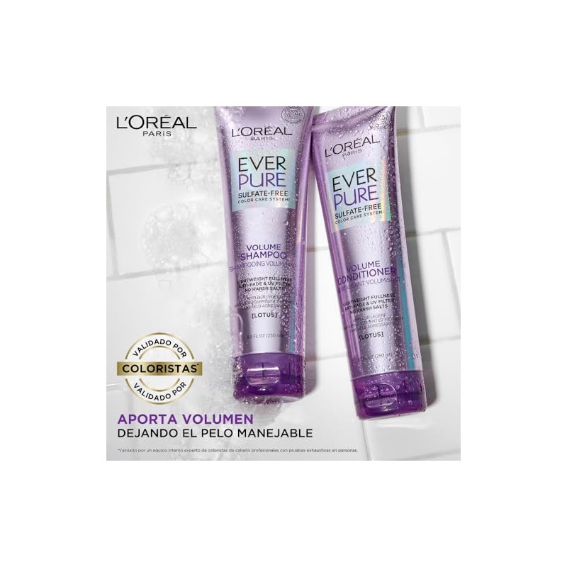 L'Oréal Paris Ever Pure Volume Shampoo Flor de Loto, 250