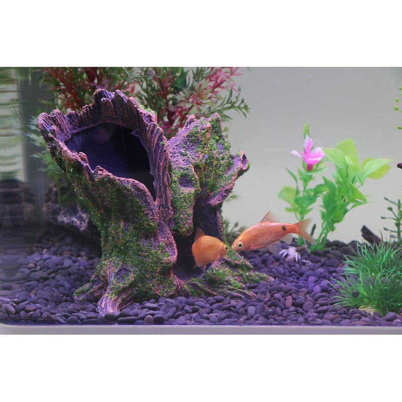 AQUA KT Aquarium Landscape Tree Stump Trunk Hollow Betta Cichlid