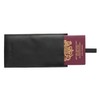 Genuine Leather Security Wallet Pouch with Belt Loop AC501 Black