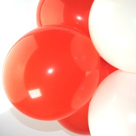 12" Latex Balloons, Pack of 20 (Red, White)