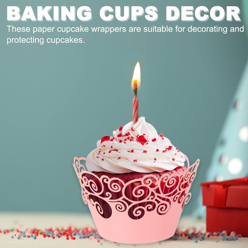 PATIKIL Cupcake Wrappers Paper, 50 Pack Baking Cups Standard Cloud