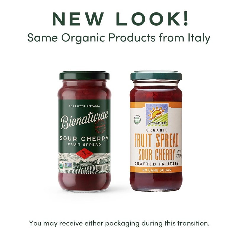 Bionaturae Organic Sour Cherry Fruit Spread - Jelly Organic, Non-GMO,