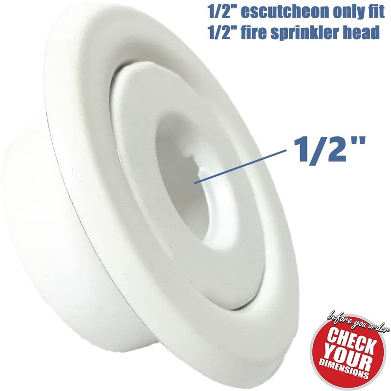 Happy Tree (10 Pack) 1/2" IPS Fire Sprinkler Head Escutcheon