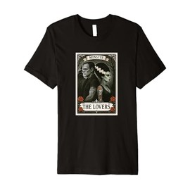 The Monster Frankenstein and Bride The Lovers Tarot Card Premium T-Shirt