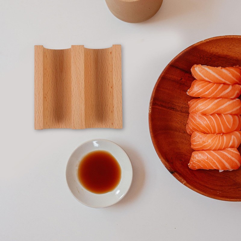 Kichvoe Sushi Taco Holder, Sushi Hand Roll Holder Wood Sushi