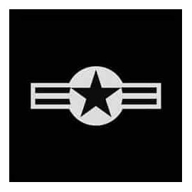 Air Force Aircraft Star (2 PACK) USAF Military Vinyl Decal Sticker|WHITE|Cars Trucks SUV Laptop Tablet Wall Art|5.5" X "2.5"|CGS106