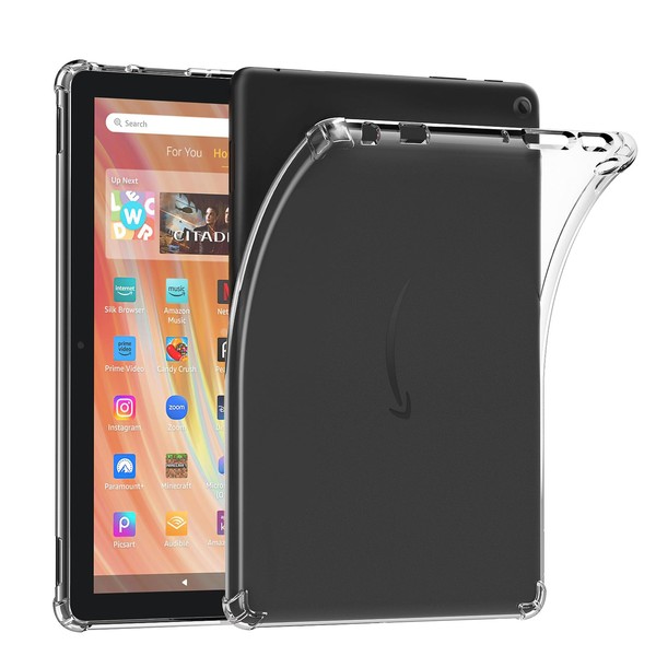 Fire HD 10 Case 2023 TiMOVO New Fire HD 10 Cover 2023 Release 13th Generation Clear Bumper Case Back Protective TPU Edge Shockproof Corner Firm Thin Lightweight Dustproof Anti-Scratch Soft Touch Fire HD 10 Tablet Case Fire HD 10 2023 Protective Case Tran